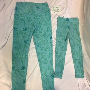 Paisley scrolls llr leggings mommy and me set